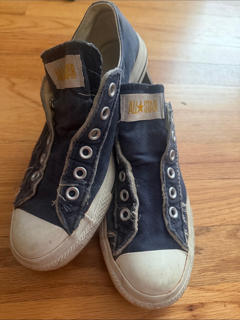 Converse Navy Canvas Low-Top Slip-On Sneakers